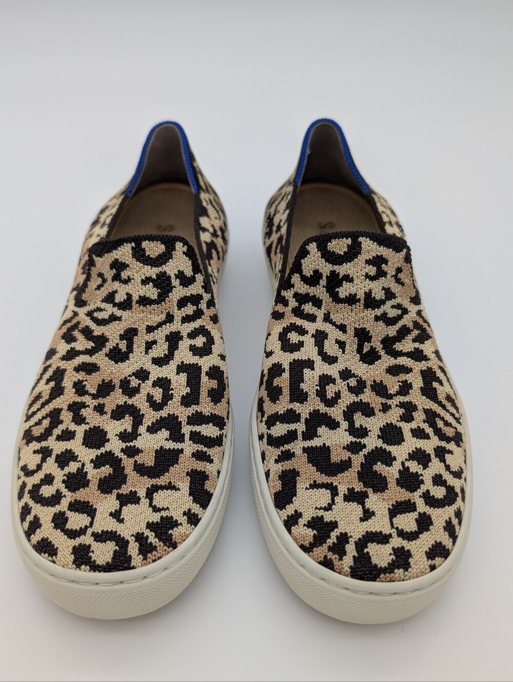 Rothy's Desert Cat Camo Cat Original Slip-On Leopard Print Sneakers - Picture 2 of 9
